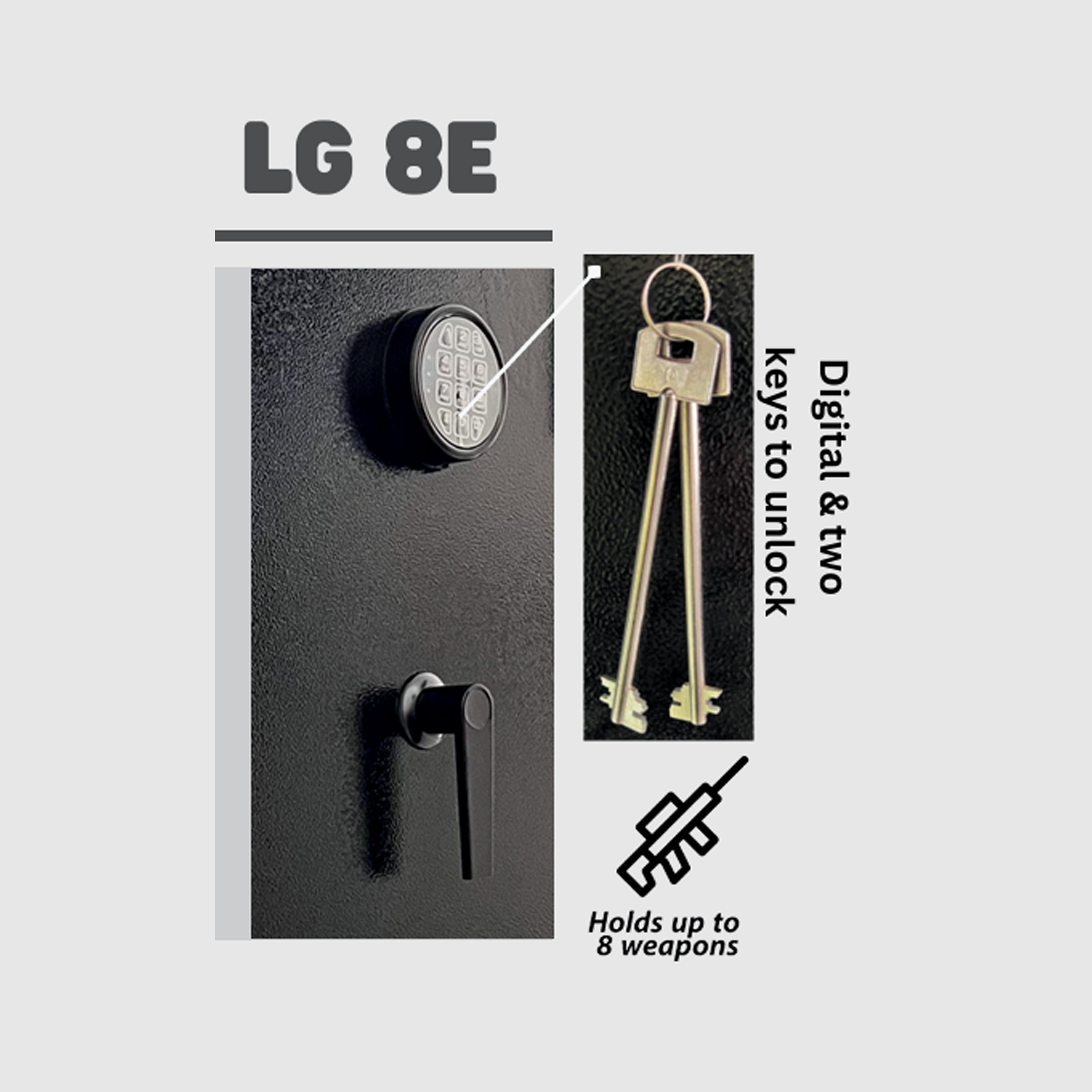 خزنة أسلحة LG8E — سعة 8 أسلحة