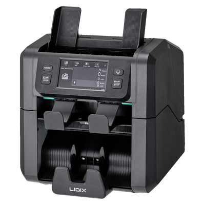 ماكينة عد وفرز النقود LIDIX JL-2F — فرّازة بجيبين بشاشة تاتش 4.3 بوصة